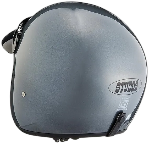 STUDDS Jetstar Classic Gun Grey Half Face Helmet