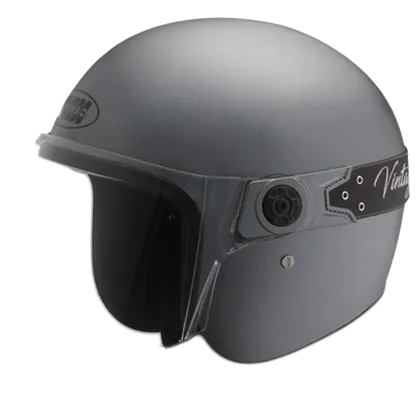 STUDDS Jetstar Vintage Gun Grey Half Face Helmet