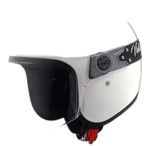 STUDDS Jetstar Vintage White Half Face Helmet