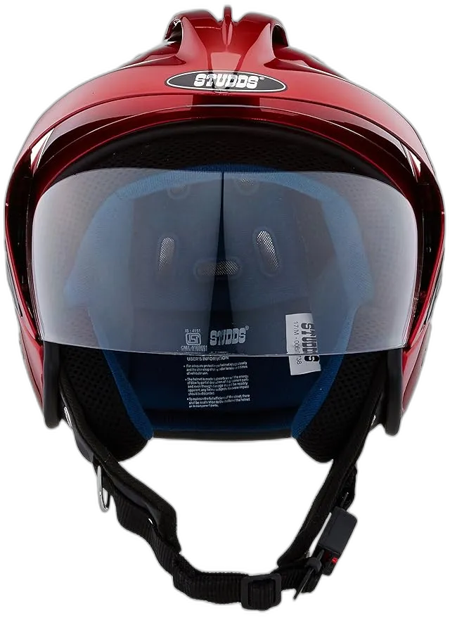 STUDDS Ks 1 Metro Cherry Red Half Face Helmet