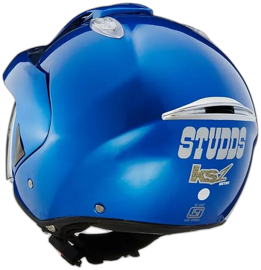 STUDDS Ks 1 Metro Flame Blue Half Face Helmet