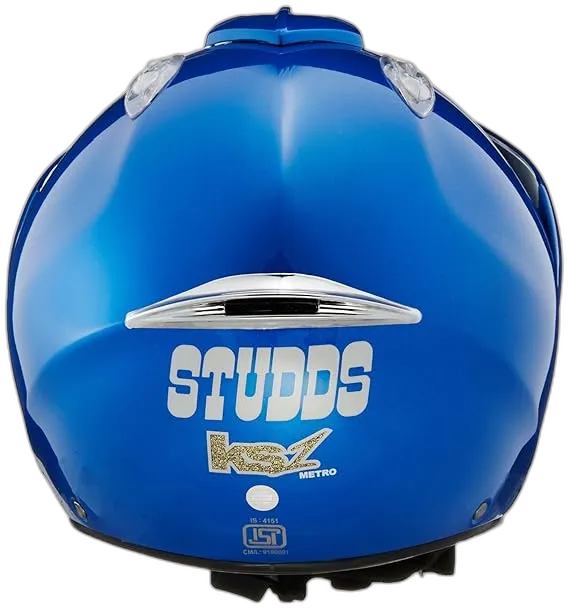 STUDDS Ks 1 Metro Flame Blue Half Face Helmet