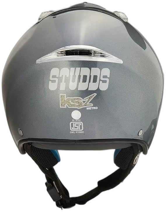 STUDDS Ks 1 Metro Gun Grey Half Face Helmet