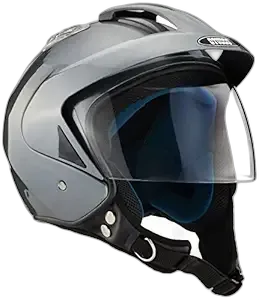 STUDDS Ks 1 Metro Silver Grey Half Face Helmet