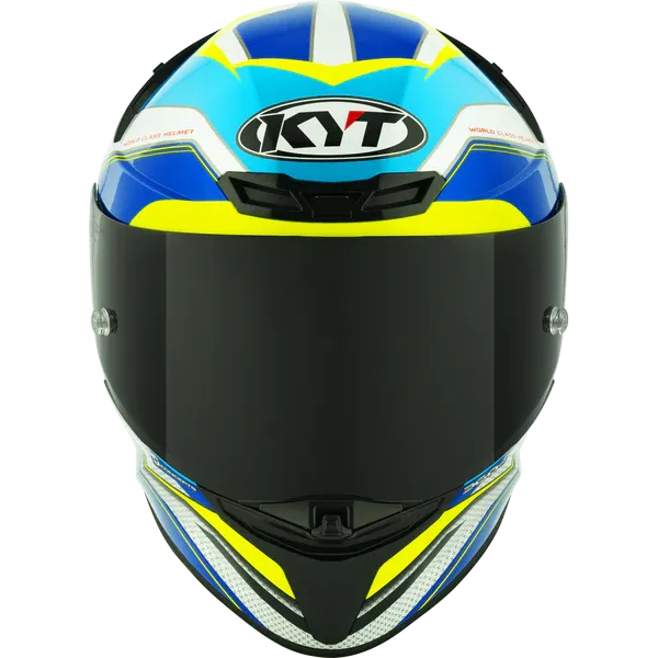 Kyt Revo Grand Prix White Blue Full Face Helmet