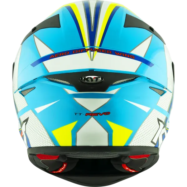 Kyt Revo Grand Prix White Blue Full Face Helmet