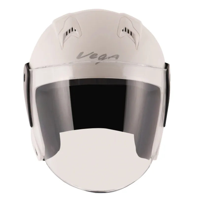 VEGA Lark White Half Face Helmet