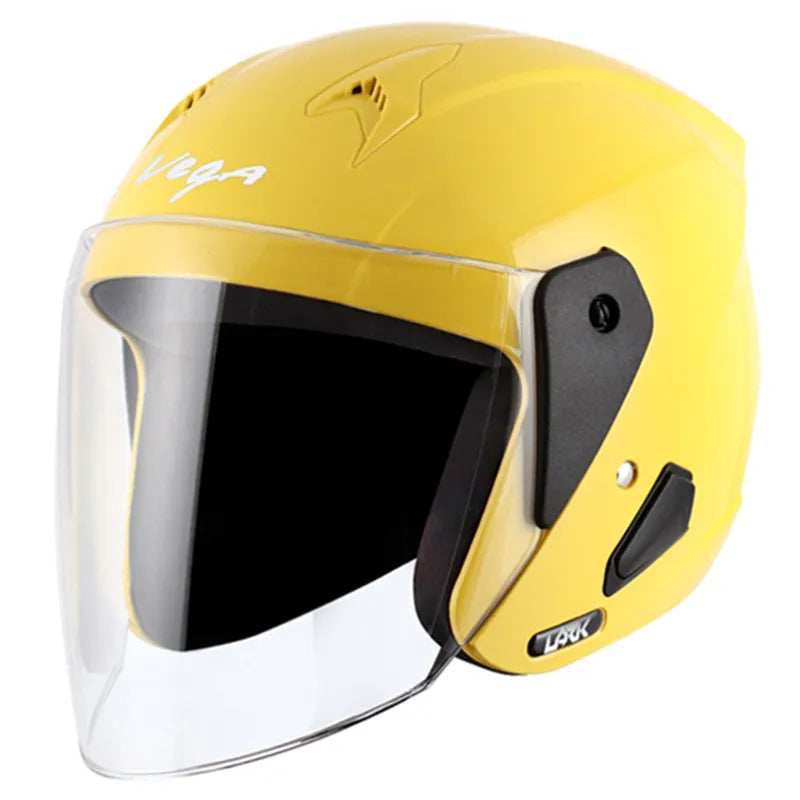 VEGA Lark Yellow Half Face Helmet