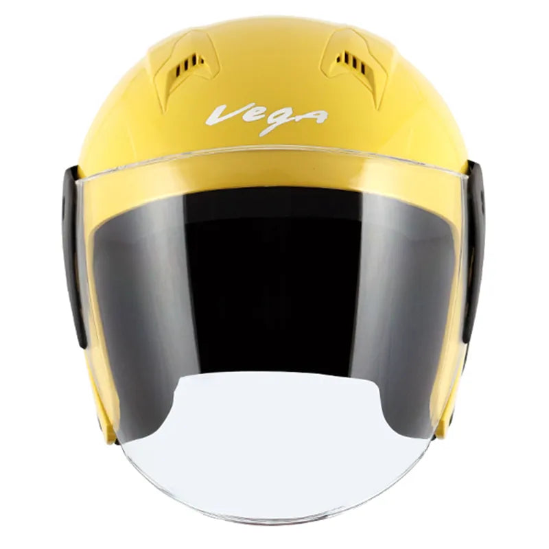 VEGA Lark Yellow Half Face Helmet