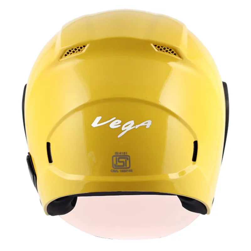 VEGA Lark Yellow Half Face Helmet