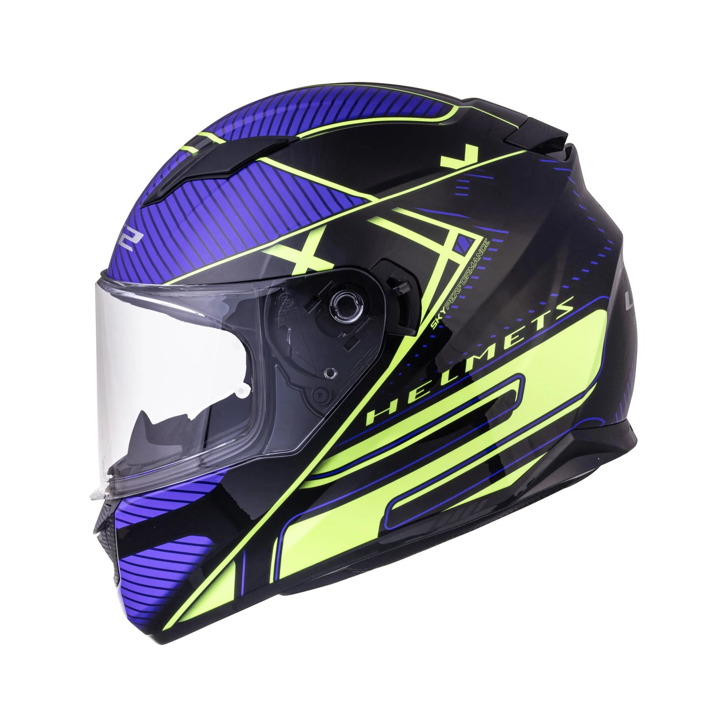 LS2 320 Stream Evo Levl Black Hiviz Yellow Full Face Helmet