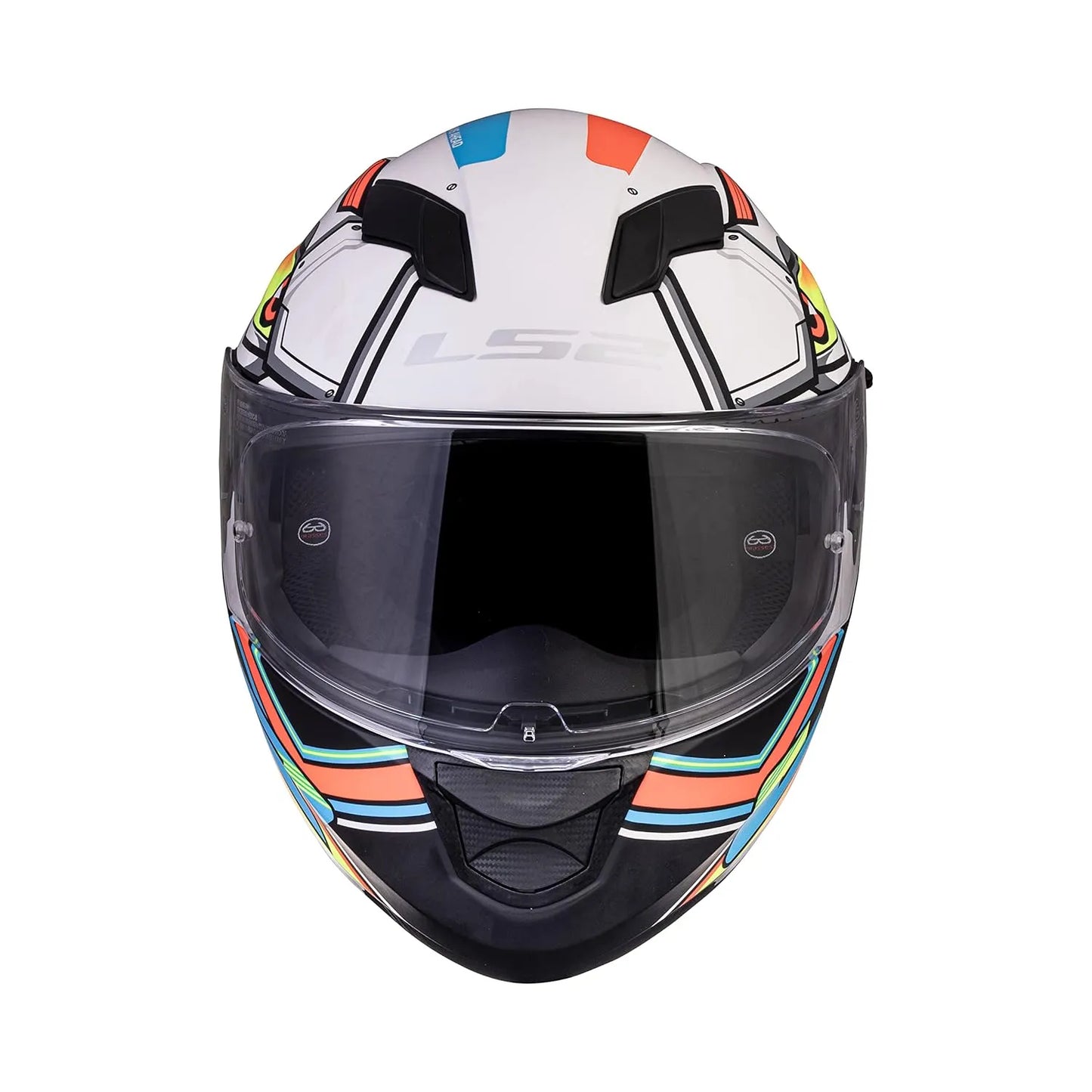 LS2 320 Stream Evo Xdrn White Neon Orange Full Face Helmet