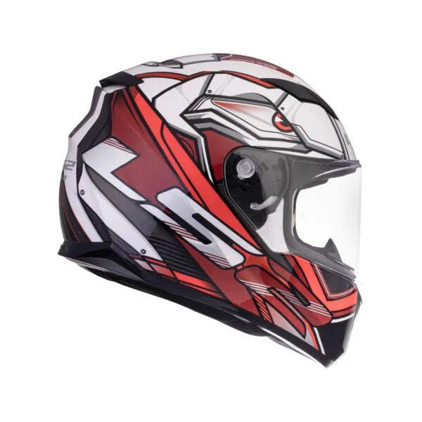 LS2 320 Stream Evo Xdron White Red Full Face Helmet