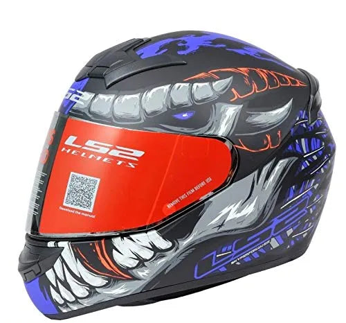 LS2 352 Fly Demon Matt Black Blue Full Face Helmet