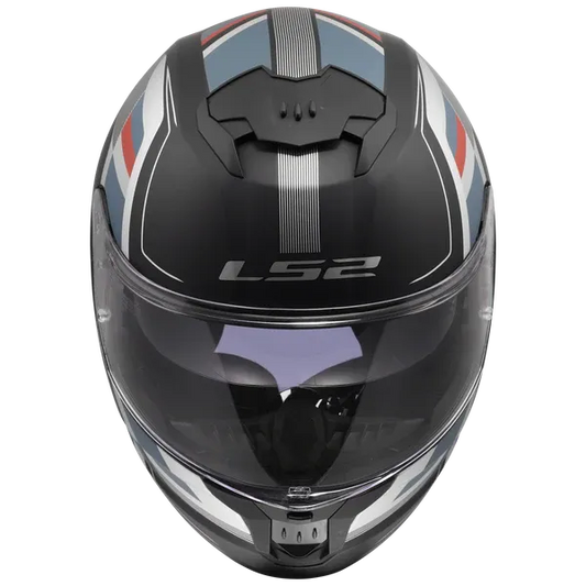Ls2 FF 320 Stream 11 Vintage Matt Black Gray Red Full Face Helmet