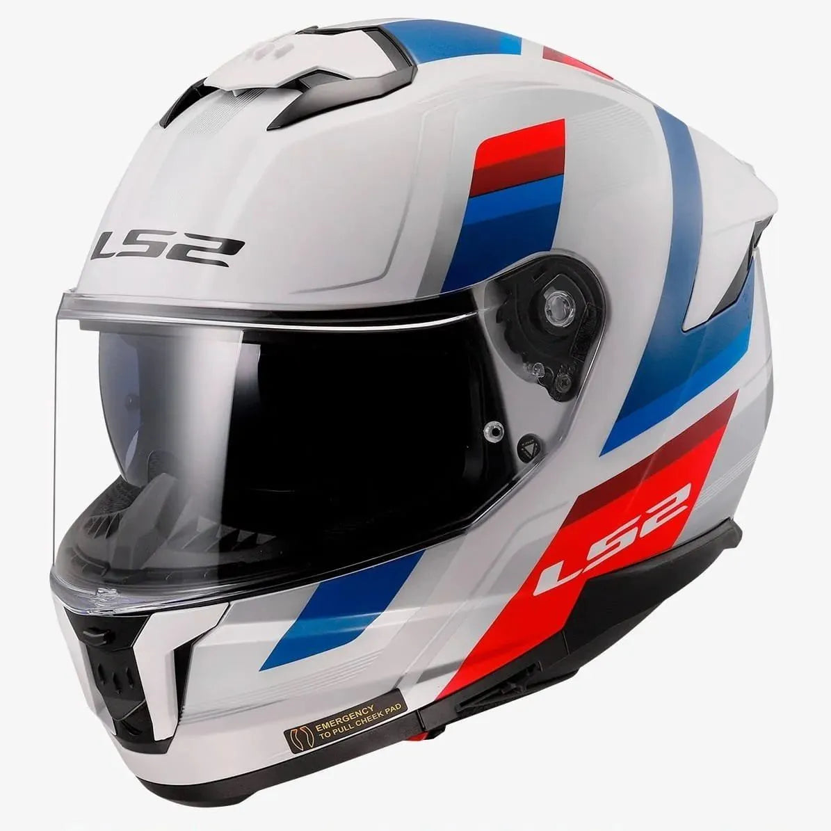 Ls2 Stream 2 Vintage White Blue Red Full Face Helmet