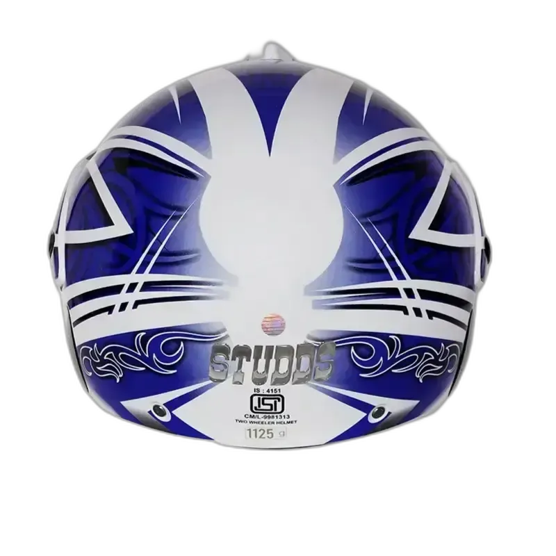 STUDDS Marshal Kids D3 Wh Blue Half Face Helmet