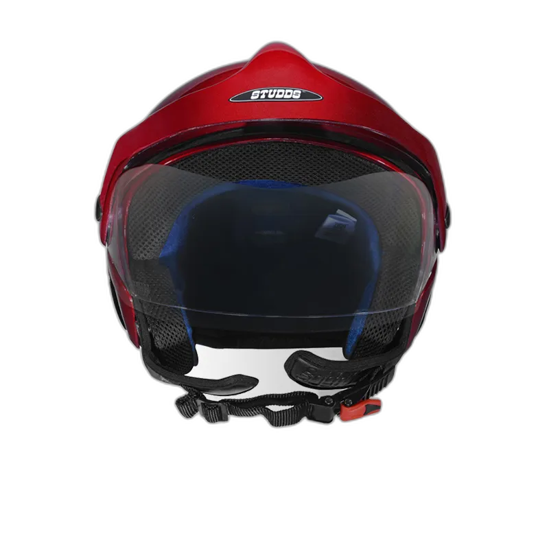 STUDDS Marshall Cherry Red Half Face Helmet