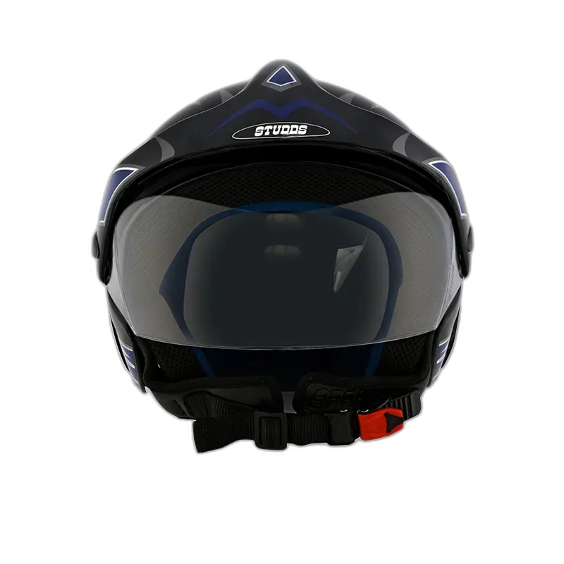 STUDDS Marshall D1 Black N1 Half Face Helmet