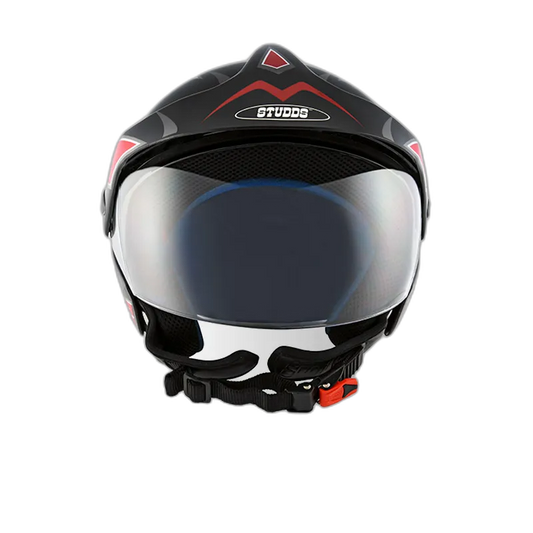 STUDDS Marshall D1 Black N2 Half Face Helmet