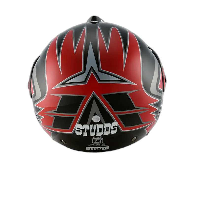 STUDDS Marshall D1 Black N2 Half Face Helmet