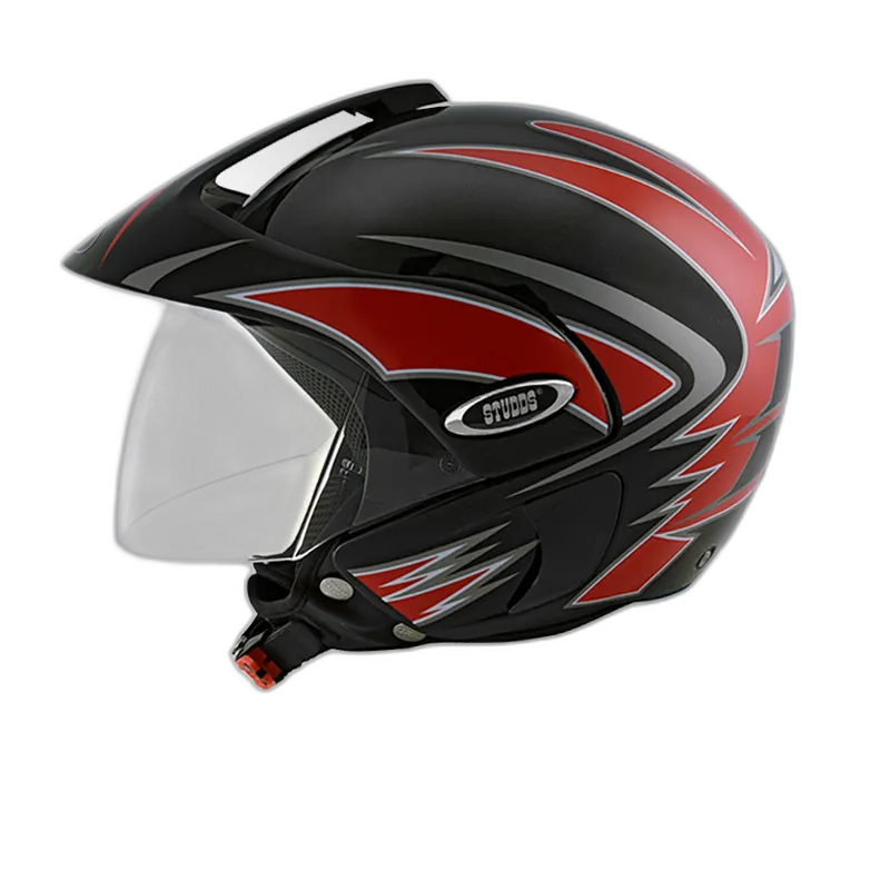 STUDDS Marshall D1 Black N2 Half Face Helmet