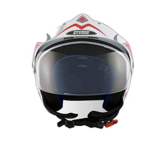 STUDDS Marshall D1 White N2 Half Face Helmet