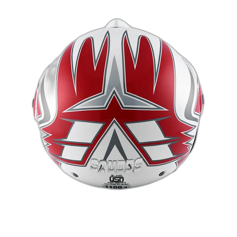STUDDS Marshall D1 White N2 Half Face Helmet