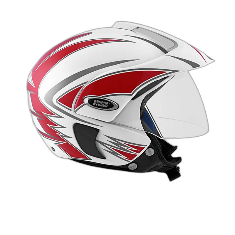 STUDDS Marshall D1 White N2 Half Face Helmet