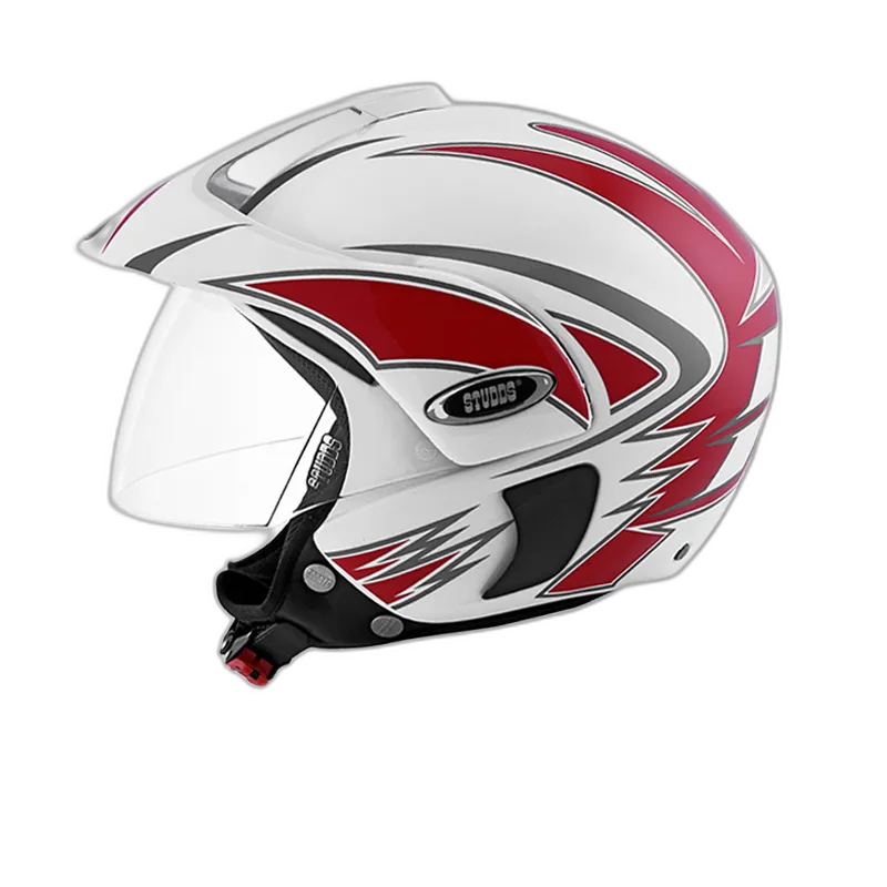 STUDDS Marshall D1 White N2 Half Face Helmet