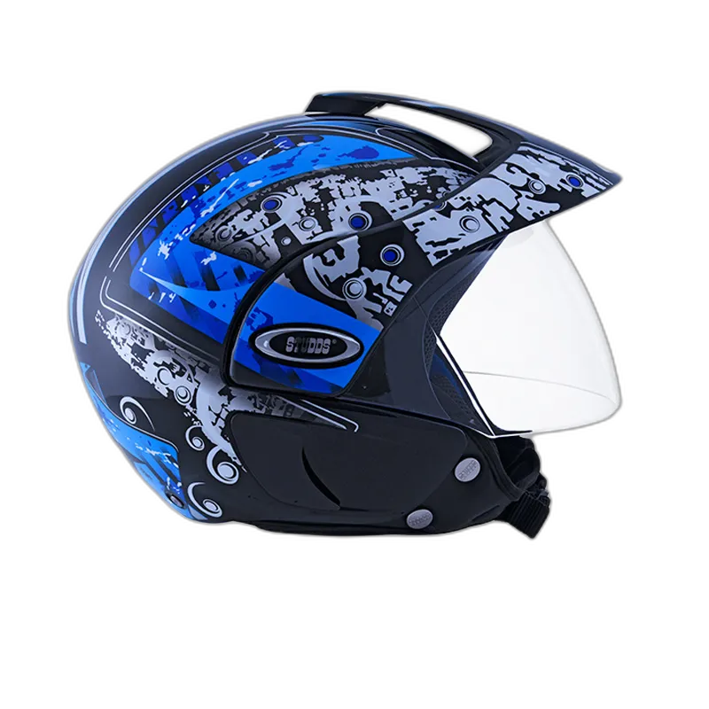 STUDDS Marshall D2 Black N1 Half Face Helmet