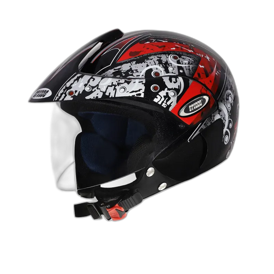 STUDDS Marshall D2 Black N2 Half Face Helmet