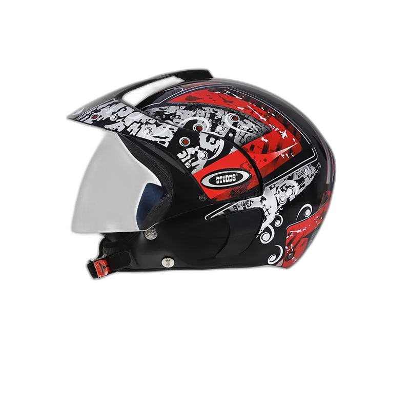 STUDDS Marshall D2 Black N2 Half Face Helmet