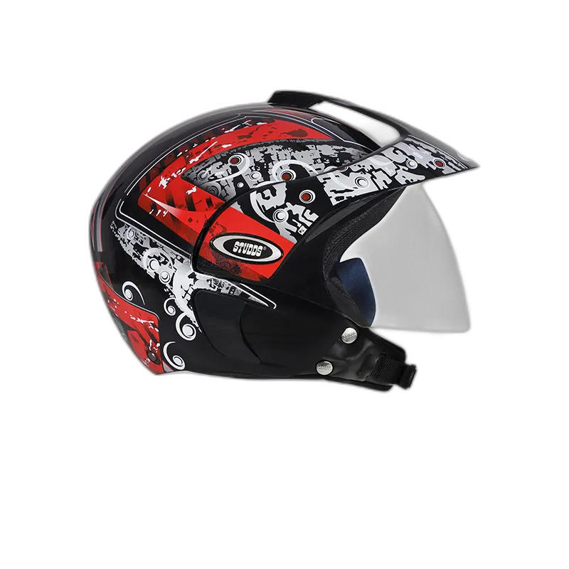 STUDDS Marshall D2 Black N2 Half Face Helmet
