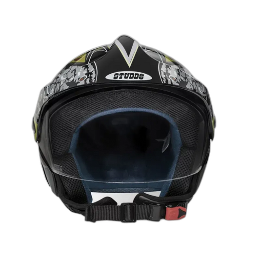 STUDDS Marshall D2 Black N5 Half Face Helmet
