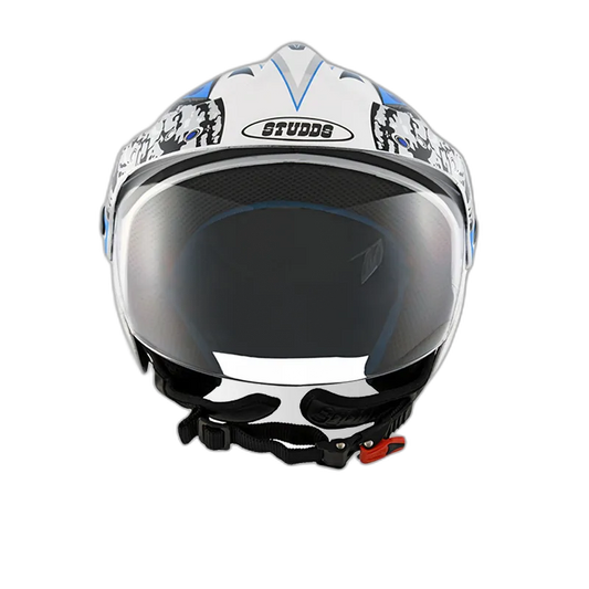 STUDDS Marshall D2 White N1 Half Face Helmet
