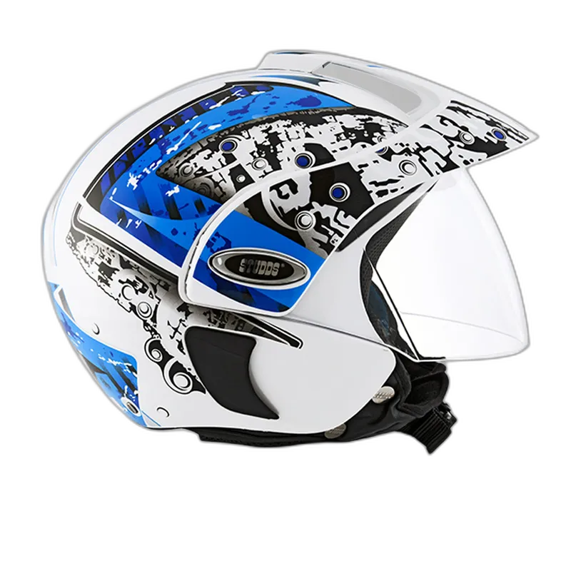 STUDDS Marshall D2 White N1 Half Face Helmet