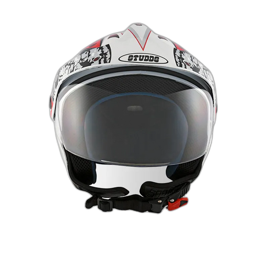 STUDDS Marshall D2 White N2 Half Face Helmet