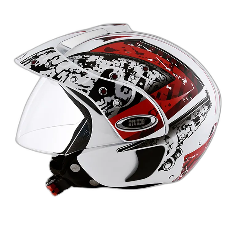STUDDS Marshall D2 White N2 Half Face Helmet