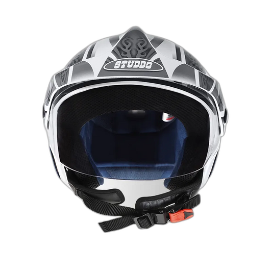 STUDDS Marshall D3 Black N4 Half Face Helmet