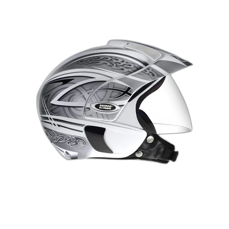 STUDDS Marshall D3 Black N4 Half Face Helmet