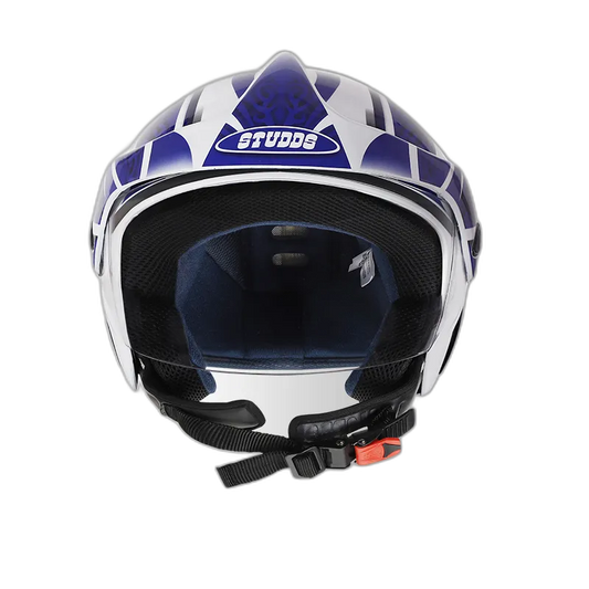 STUDDS Marshall D3 White N1 Half Face Helmet