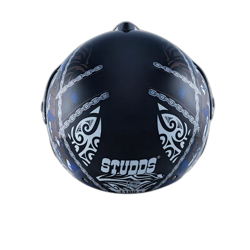 STUDDS Marshall D4 Black N1 Half Face Helmet