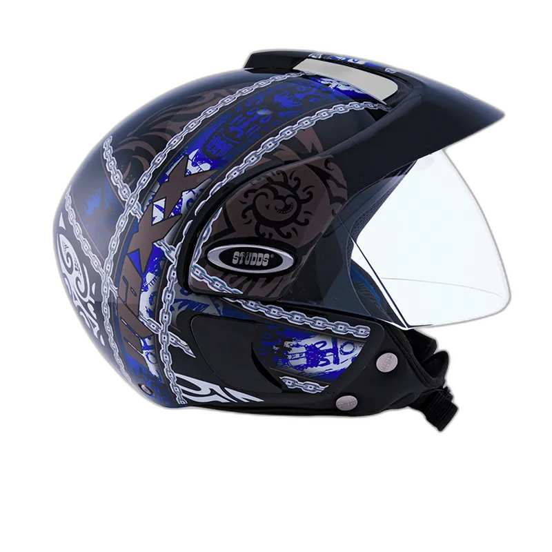 STUDDS Marshall D4 Black N1 Half Face Helmet