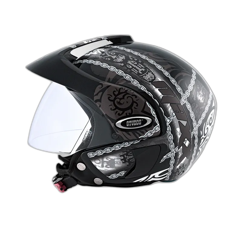 STUDDS Marshall D4 Black N4 Half Face Helmet