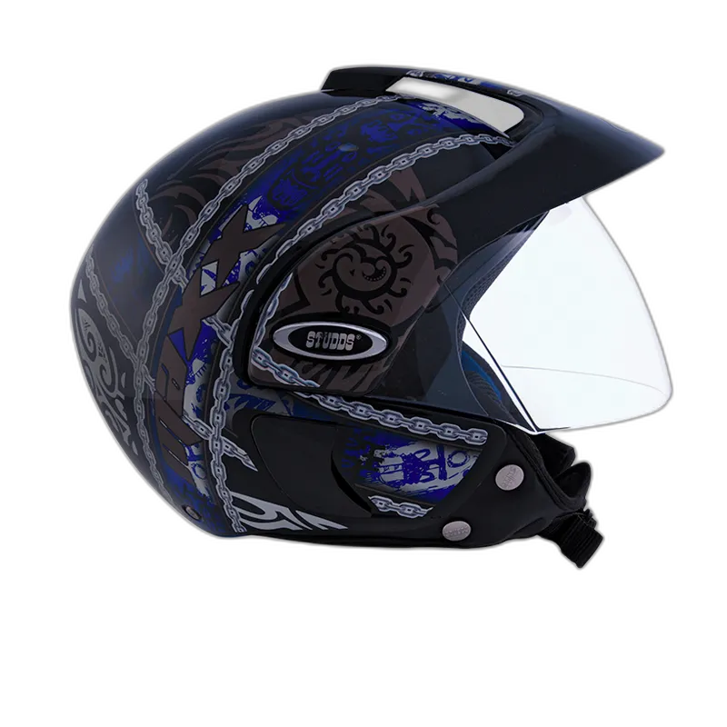 STUDDS Marshall D4 Matt Black N1 Half Face Helmet