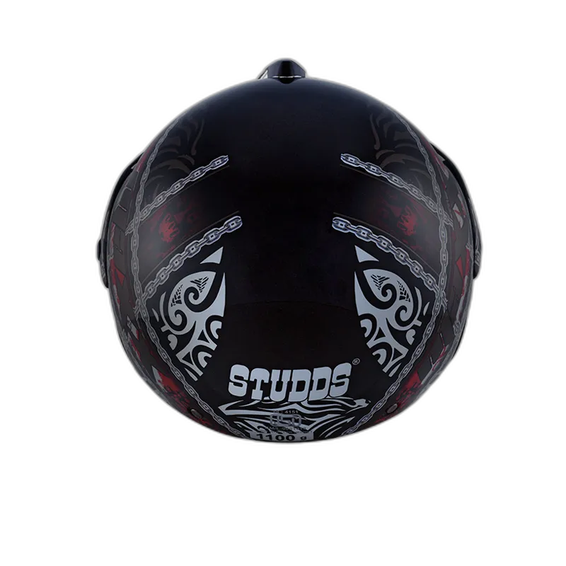 STUDDS Marshall D4 Matt Black N2 Half Face Helmet