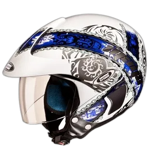 STUDDS Marshall D4 White N1 Half Face Helmet