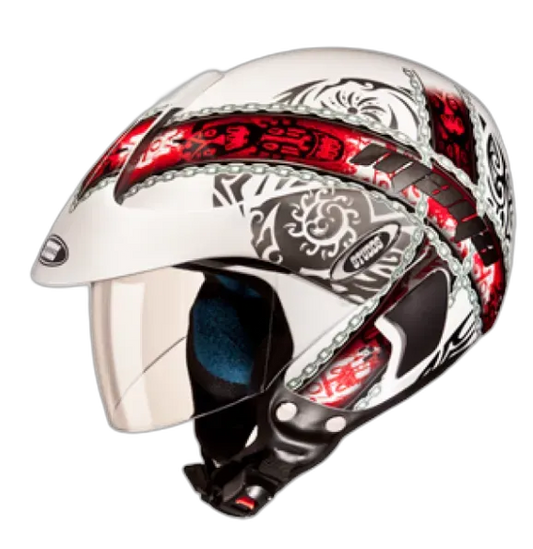 STUDDS Marshall D4 White N2 Half Face Helmet