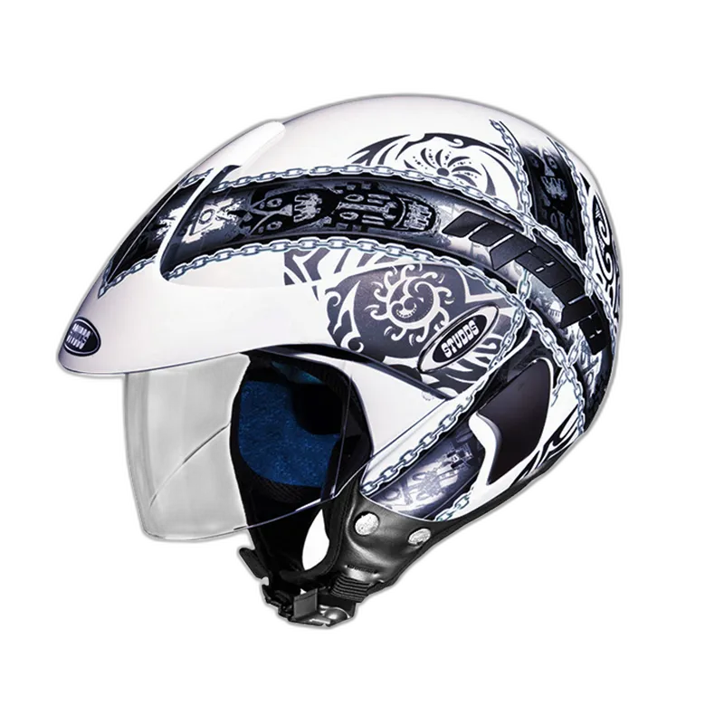 STUDDS Marshall D4 White N4 Half Face Helmet